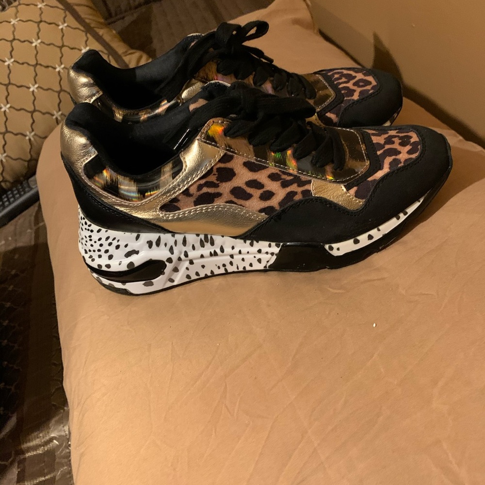 Steve madden leopard wedge